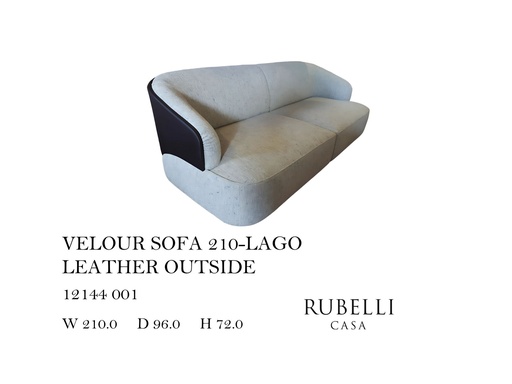 [MHT-004791] VELOUR SOFA 210-LAGO LEATHER OUTSIDE