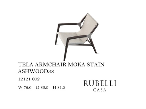 [MHT-004799] TELA ARMCHAIR MOKA STAIN ASHWOOD38