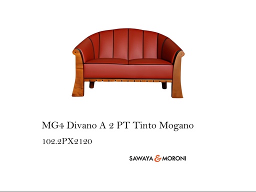 [MHT-002836] MG4 DIVANO A 2 PT TINTO MOGANO