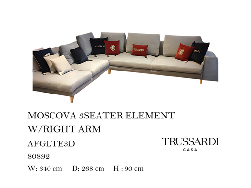 [MHT-000299] MOSCOVA 3SEATER ELEMENT W/RIGHT ARM
