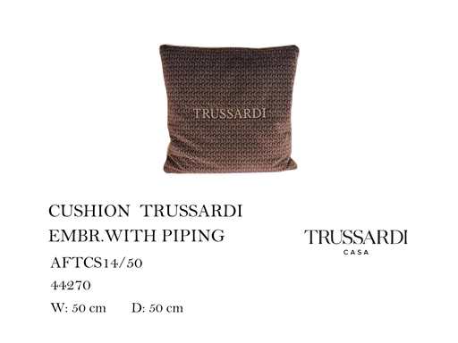 [MHT-000342] CUSHION TRUSSARDI EMBR.WITH PIPING