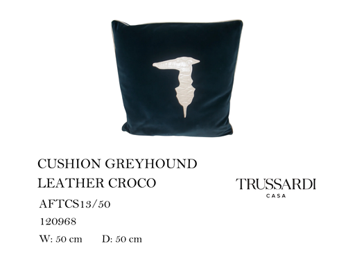 [MHT-000353] CUSHION GREYHOUND LEATHER CROCO