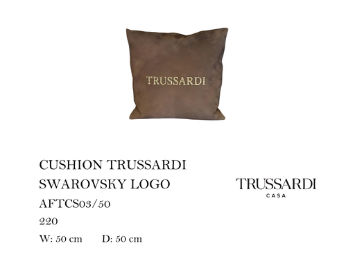 [MHT-000355] CUSHION TRUSSARDI SWAROVSKY LOGO