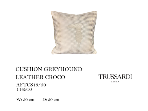 [MHT-000360] CUSHION GREYHOUND LEATHER CROCO