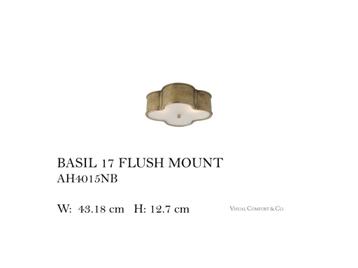 [MHT-001443] BASIL 17 FLUSH MOUNT