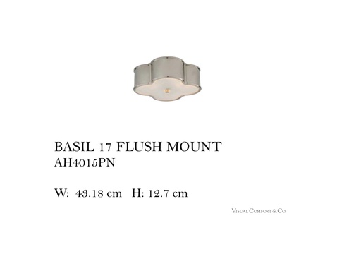 [MHT-001444] BASIL 17 FLUSH MOUNT