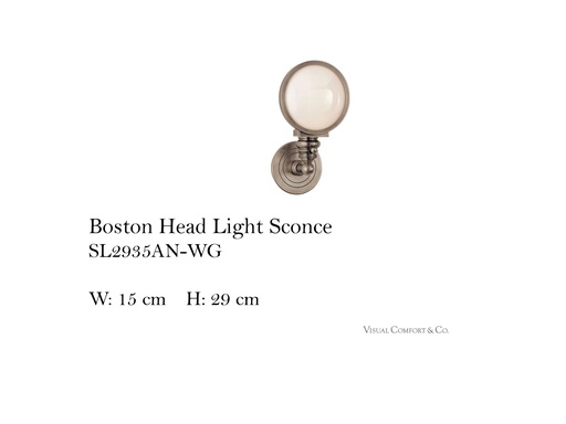 [MHT-001548] BOSTON HEAD LIGHT SCONCE