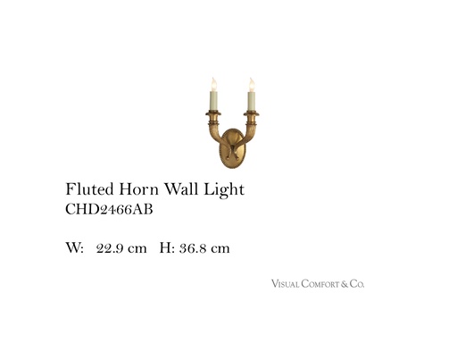 [MHT-002316] FLUTED HORN WALL LIGHT