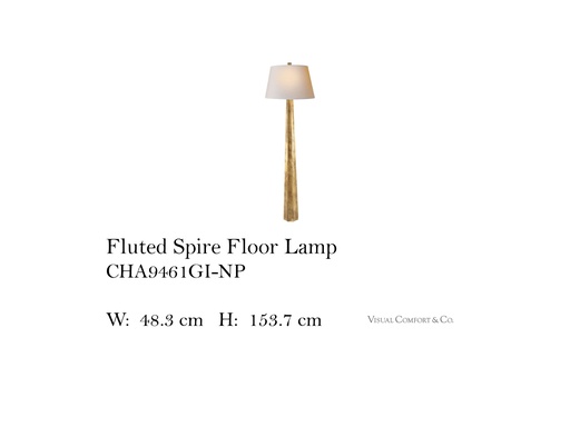 [MHT-002319] FLUTED SPIRE FLOOR LAMP
