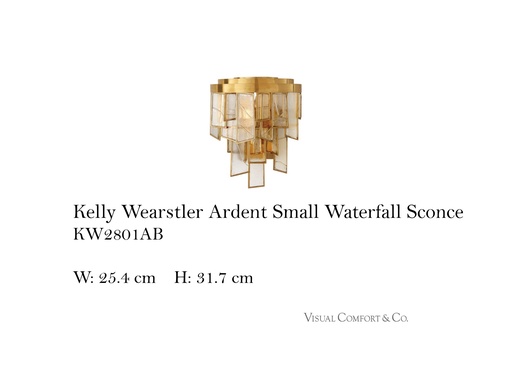[MHT-002893] Kelly Wearstler Ardent Small Waterfall Sconce