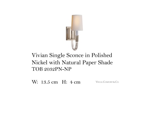 [MHT-004313] Vivian Single Sconce